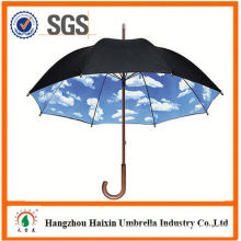 Top Quality 23'*8k Plastic Cover black steel frame umbrella